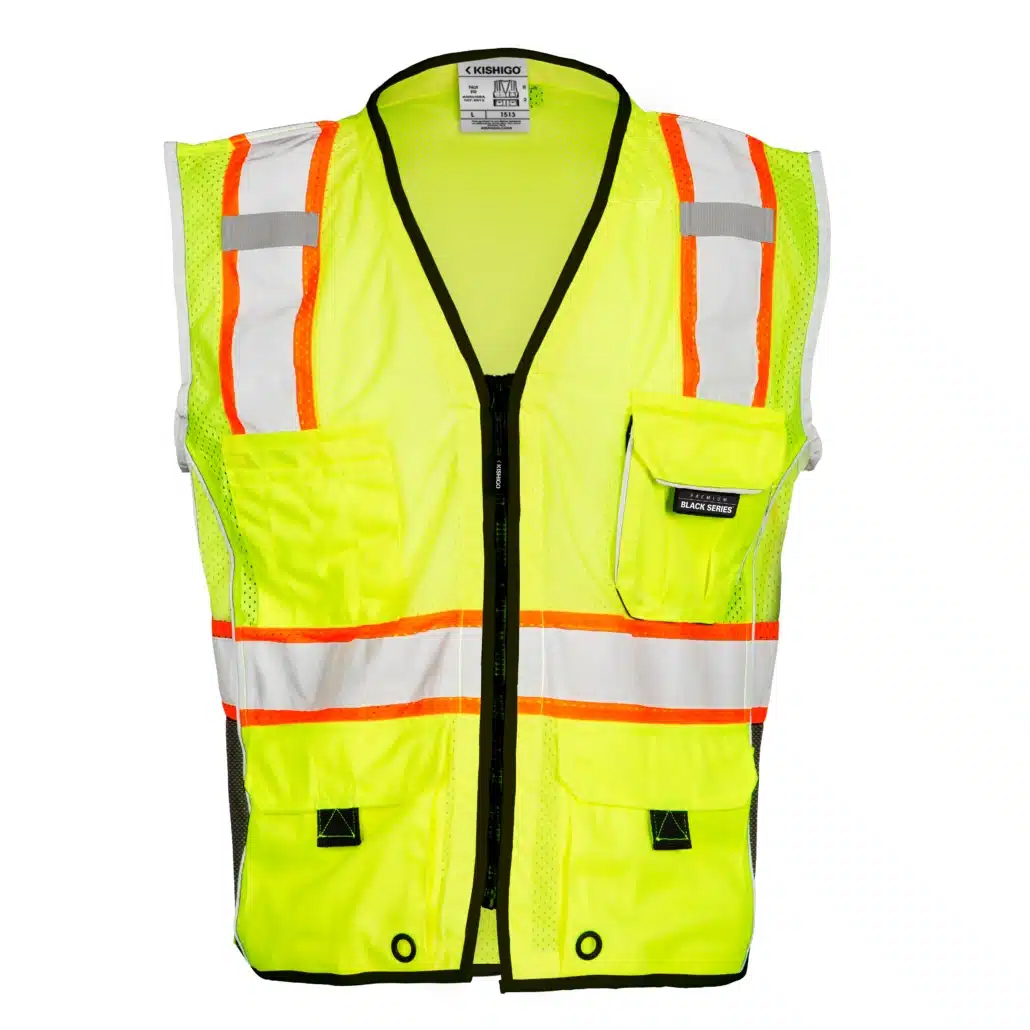Kishigo Premium Black Series Hi-Vis Heavy Duty Safety Vest – 1513