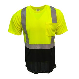 Wickmaster Pro 2011B Short Sleeve Black Bottom Safety Shirt