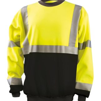 OccuNomix - Class 3 - 9 oz Black Bottom Crew Sweatshirt - Yellow - LUX-CSWTBK